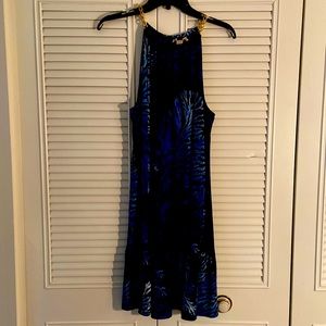 Gold chain halter dress / Michael Kors